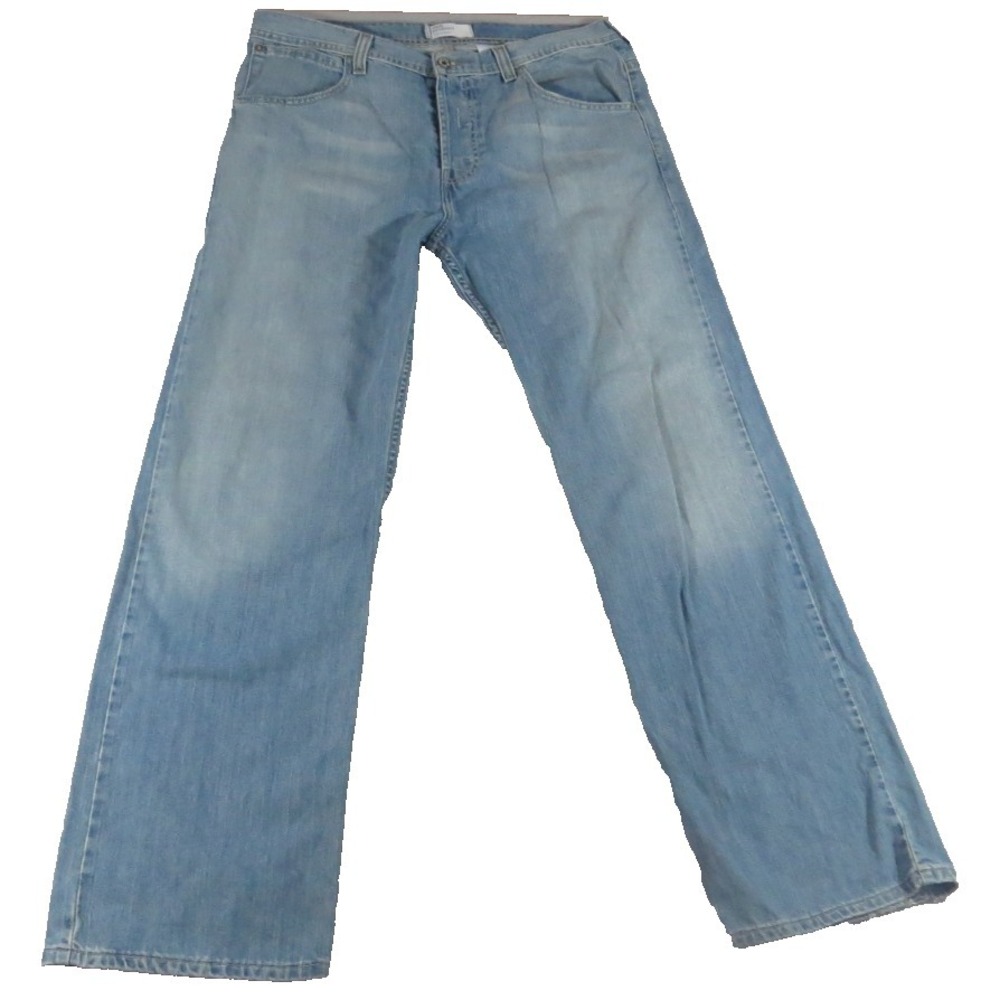 Levi's SilverTab True Straight Light Wash Faded Blue Denim Jeans Men 36x34‎ VTG
